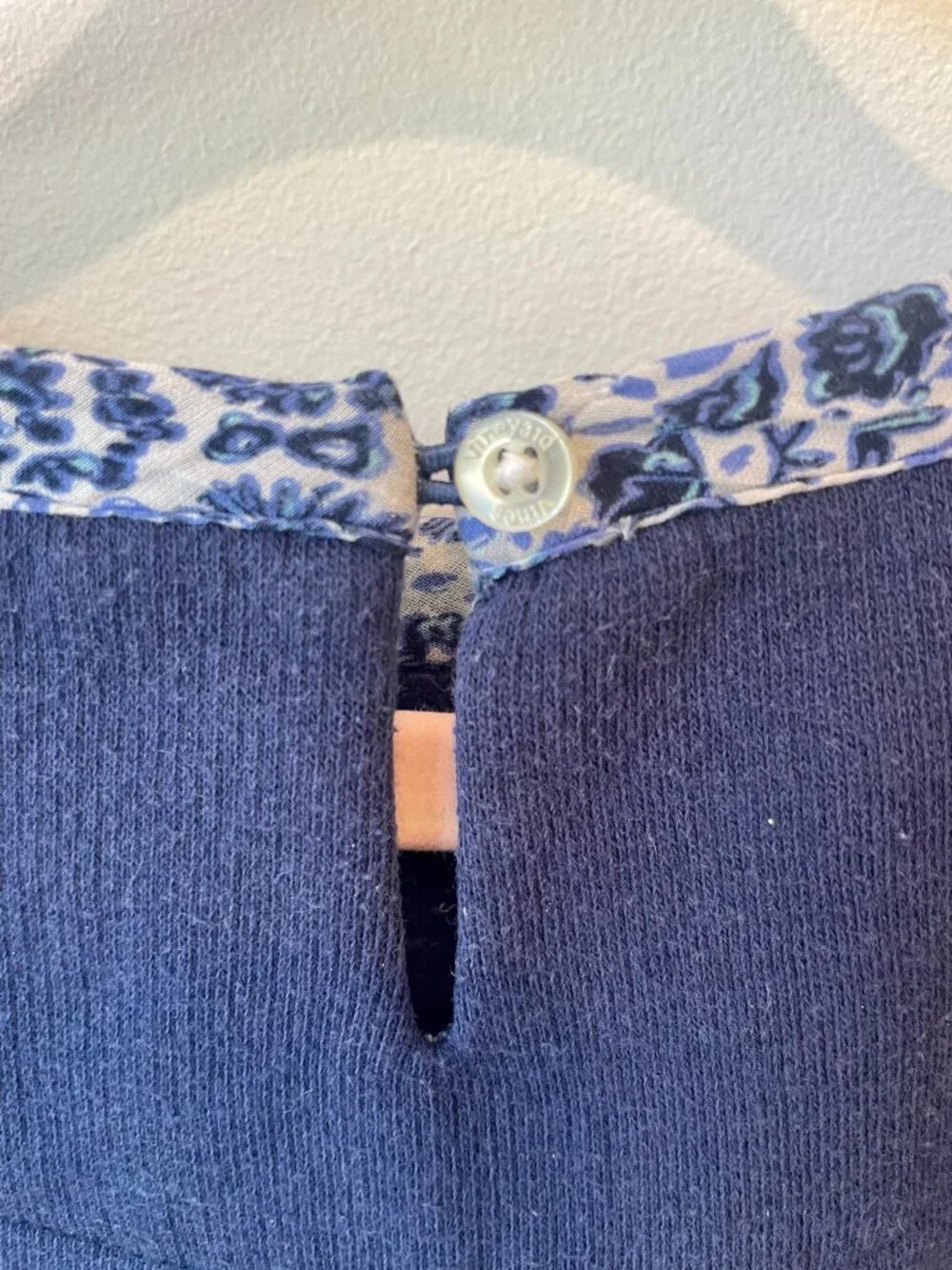 Vineyard Vines Navy Sweatshirt Dress with Floral Skirt - Sz. 2T